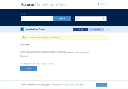 
                            3. 53762: BackupAgent: Reset administrator ... - Knowledge Base - Acronis