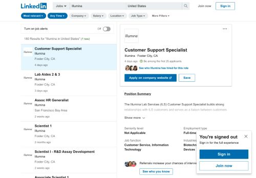 
                            8. 549 Illumina jobs in United States - LinkedIn