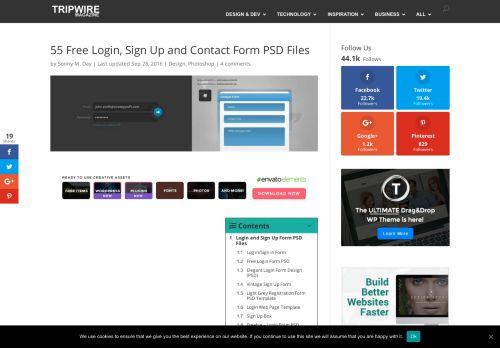 
                            8. 55 Free Login, Sign Up and Contact Form PSD Files - Tripwire Magazine
