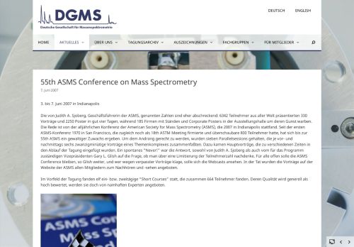 
                            9. 55th ASMS Conference on Mass Spectrometry - DGMS