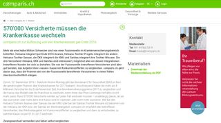 
                            10. 570'000 Versicherte müssen die Krankenkasse wechseln - Comparis