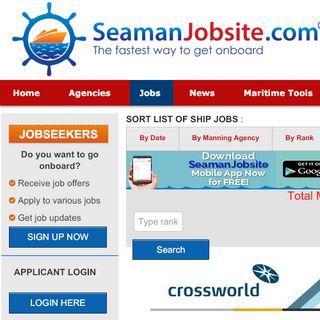
                            12. 5768 job vacancies for seafarers - Seaman Jobs, Manning Agency ...