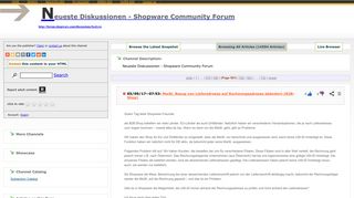 
                            9. 581 - Neueste Diskussionen - Shopware Community Forum - RSSing ...