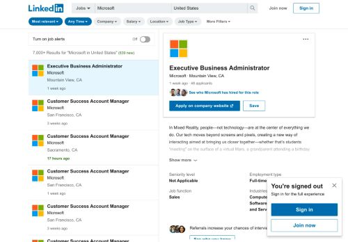 
                            4. 586,000+ Microsoft jobs in United States - LinkedIn