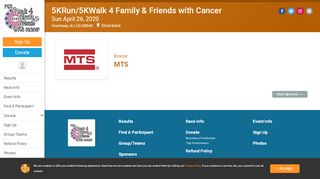 
                            6. 5K Run & 5K Walk 4 Family & Friends with Cancer: MTS - RunSignup