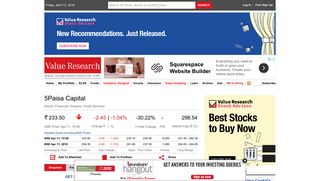 
                            8. 5Paisa Capital Ltd. - Stock Snapshot - Value Research Online
