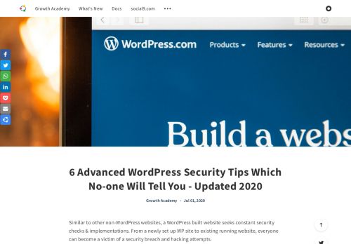 
                            12. 6 Advanced Wordpress Security Tips Which No one Will Tell You