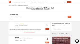 
                            8. 6 Alternatives to 10 Minute Mail | Product Hunt