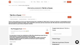 
                            5. 6 Alternatives to Tab for a Cause for Chrome Extensions | Product Hunt
