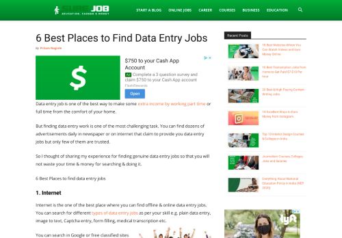 
                            10. 6 Best Places to Find Data Entry Jobs - Sure Job