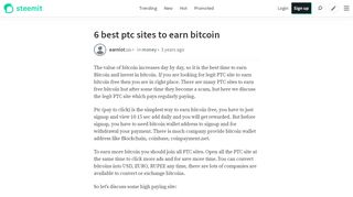 
                            10. 6 best ptc sites to earn bitcoin — Steemit