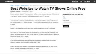 
                            10. 6 Best Websites to Watch TV Shows Online Free - Techzillo