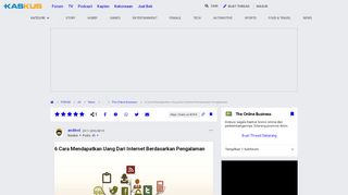 
                            6. 6 Cara Mendapatkan Uang Dari Internet Berdasarkan Pengalaman | KASKUS