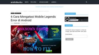 
                            1. 6 Cara Mengatasi Mobile Legends Error di Android - Androbuntu