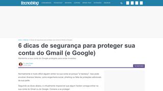 
                            8. 6 dicas de segurança para proteger sua conta do Gmail (e Google ...