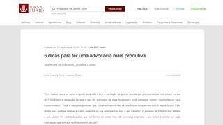 
                            11. 6 dicas para ter uma advocacia mais produtiva - Jornal Jurid