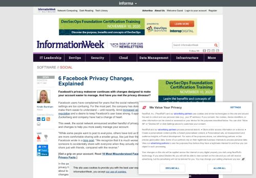 
                            9. 6 Facebook Privacy Changes, Explained - InformationWeek