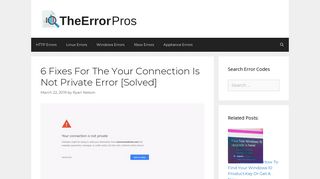 
                            7. 6 Fixes For The Your Connection Is Not Private Error [Solved] - The ...