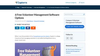 
                            13. 6 Free Volunteer Management Software Options - Capterra Blog