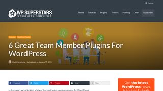 
                            3. 6 Great Team Member Plugins For WordPress In 2019 | WP Superstars