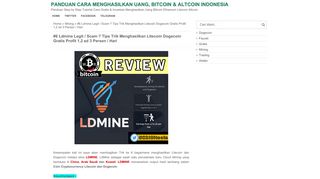 
                            4. #6 Ldmine Legit / Scam ? Tips Trik Menghasilkan Litecoin Dogecoin ...