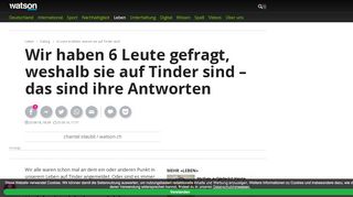 
                            9. 6 Leute erzählen, warum sie auf Tinder sind - watson