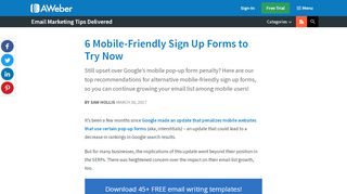 
                            11. 6 Mobile-Friendly Sign Up Forms to Try Now - AWeber Blog