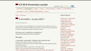 
                            8. 6 novembre : ne pas céder ! - UF SUD Protection sociale