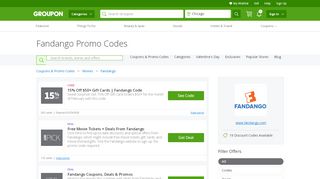 
                            6. $6 off Fandango Coupons, Promo Codes & Deals 2019 - Groupon