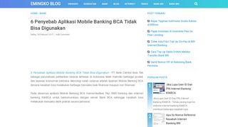 
                            5. 6 Penyebab Aplikasi Mobile Banking BCA Tidak Bisa Digunakan ...