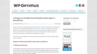 
                            13. 6 Plugins to Enable Social Media oAuth login in WordPress