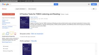 
                            5. 6 Practice Tests for TOEIC Listening and Reading: Online + Audio