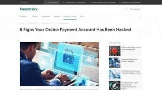 
                            6. 6 Signs Your Online Payment Account Has Been Hacked | Kaspersky ...