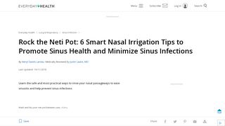 
                            8. 6 Smart Nasal Irrigation Tips to Promote Sinus Health and Minimize ...