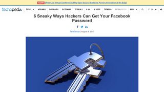 
                            9. 6 Sneaky Ways Hackers Can Get Your Facebook Password