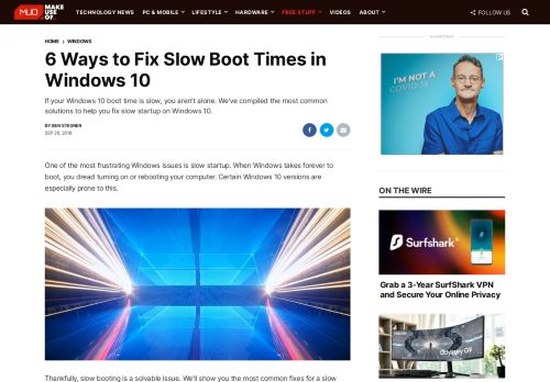 
                            13. 6 Tips to Fix Slow Boot Times in Windows 10 - MakeUseOf