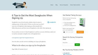 
                            13. 6 Tips to Get the Most Swagbucks When Signing Up - Survey Chris