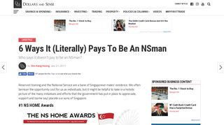 
                            9. 6 Ways It (Literally) Pays To Be An NSman - DollarsAndSense.sg