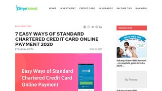 
                            13. 6 Ways of Standard Chartered Credit Card Online Payment ...