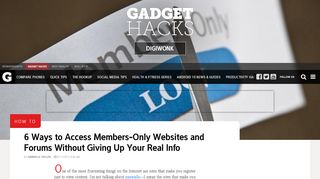 
                            6. 6 Ways to Access Members-Only Websites and Forums Without Giving ...
