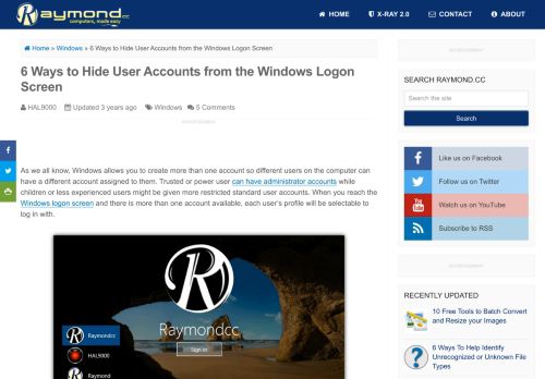 
                            7. 6 Ways to Hide User Accounts from the Windows Logon Screen ...