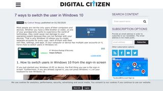 
                            4. 6 ways to switch between user accounts in Windows 10 | Digital Citizen