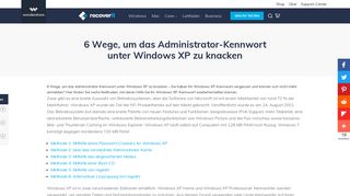 
                            9. 6 Wege, um das Administrator-Kennwort unter Windows XP zu knacken