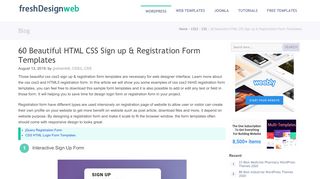 60+ Beautiful CSS Sign up & Registration Form Templates ...