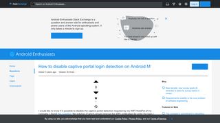 
                            8. 6.0 marshmallow - How to disable captive portal login detection on ...