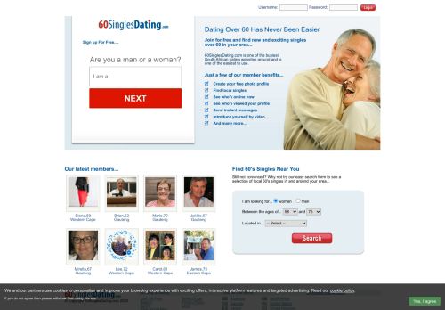
                            3. 60 Singles Dating | Dating for 60+ single men and women in South ...