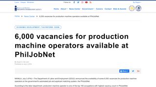 
                            7. 6,000 vacancies for production machine operators available at ...