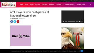 
                            13. 609 Players won cash prizes at National lottery draw – The Eagle Online