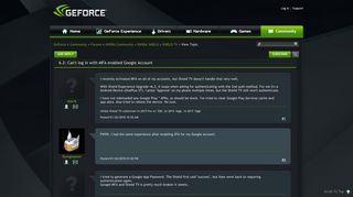 
                            5. 6.2: Can't log in with MFA enabled Google Account - GeForce Forums