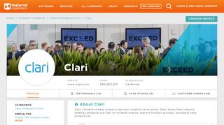 
                            10. 63 Customer Reviews & Customer References of Clari ...
